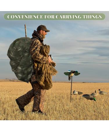 Nosiny 3-Piece Mesh Duck Decoy Bag Set | 30x47 Inch | Lightweight & Durable | For Goose, Turkey & Waterfowl | Shoulder Straps | Green - Buy Online on SooperMarket.com