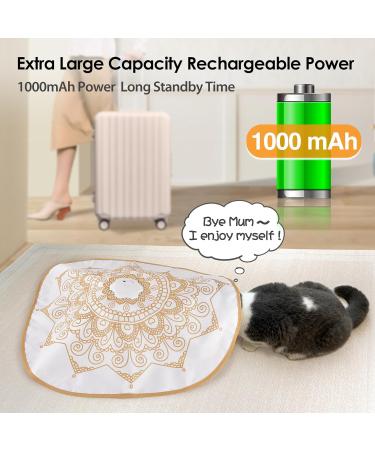 GoldenSun Cat Toy Chargeable 4-in-1 Interactive Kitten Toys for Indoor Cats Self Play Hide and Seek Cat Wand Toy Whack a Mole Exercise Cat Toys with 3Pcs DIY Replacement Feathers White Gold Passion Bohemian - Buy Online on SooperMarket.com