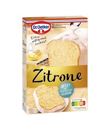 Dr.Oetker lemon cake 4-pack (4 x 525 g) baking mix for lemon mixing cakes successful preparation of lemon cake with sugar glaze vegetarian