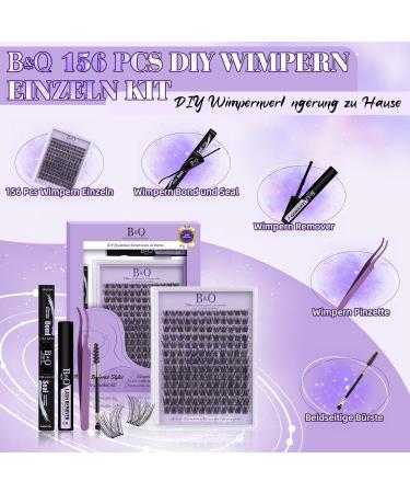 Shop 156 PCS Lash Extension Set - DIY Eyelash Extensions with Adhesive & Remover | B15 Kit - Buy Online on SooperMarket.com