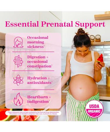 Pink Stork Nausea Relief Tea: 100% Organic Nausea Relief Tea Ginger Tea for Motion Sickness Digestion Nausea Relief for Women Women-Owned Ginger Peach 30 Cups - Buy Online on SooperMarket.com