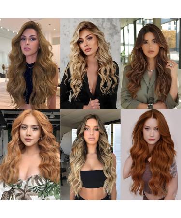MORICA 20 Inch Invisible Wire Hair Extensions | Auburn Halo Hairpiece - Long Wavy Synthetic Hair | Adjustable Size & 4 Secure Clips for Women - Buy Online on SooperMarket.com