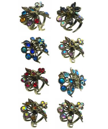 Set of 8 Mini Hair Claws Metal Claw Clip - 8 Colors | JCGY LPW-5-8 - Buy Online on SooperMarket.com