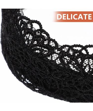 Minkissy Black Lace Hair Hoop Broadside Lace Headband Wide Hair Hoop Floral Lace Headband Gothic Lace Headband for Women Girls (Black) - Buy Online on SooperMarket.com