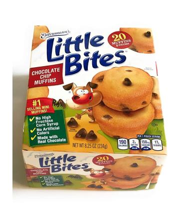 Entenmann's Little Bites Chocolate Chip Muffins - Delicious & Yummy - 5 Pouches, 20 Muffins, 8.25 oz (1 Box) - Buy Online on SooperMarket.com