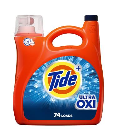 Tide Ultra Oxi Liquid Laundry Detergent 74 Loads 105 fl oz HE Compatible