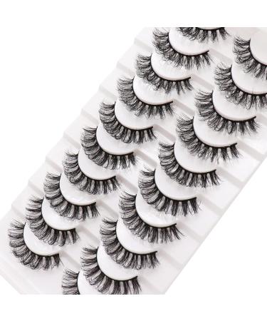 Losha DD Curl Russian Strip Lashes 10 Pairs Pack | Fluffy False Eyelashes | D02 Russian Strip Lashes-DD Curl - Buy Online on SooperMarket.com
