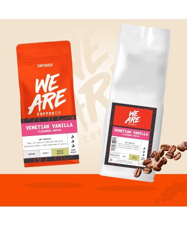 Italian Vanilla Flavoured Ground Coffee 227g Bag - Arabica Dark Roast with Chocolate & Vanilla Notes - Single Origin Omni Grind - Fresh Coffee by We Are Coffee Co - Buy Online on SooperMarket.com