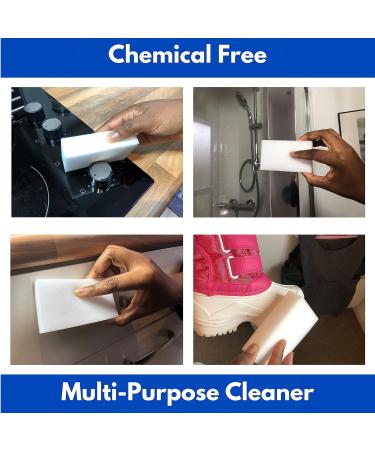 12-Pack Saplax Magic Eraser Sponge - Melamine Home Cleaning Sponge for Pads, Wipes, Stains, Grime & Marks - Chemical-Free Cleaner for Kitchen, Bathroom, Tile, Shoes | Eco-Friendly - Buy Online on SooperMarket.com