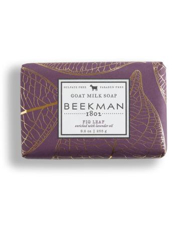 Beekman 1802 Goat Milk Soap Bar  Fig Leaf - 9 oz - Nourishes  Moisturizes & Hydrates the Body - Good for Sensitive Skin - Cruelty Free