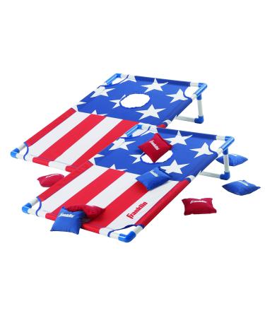 Franklin Sports Cornhole Game Sets - Portable Cornhole Boards + Bean Bags - (2) Cornhole Boards + (8) Bean Bags Included - Perfect Beach + Lawn Tailgate Bean Bag Toss Game Sets