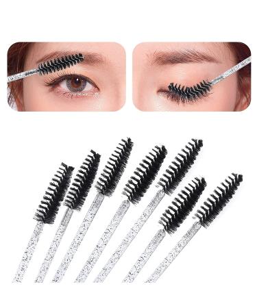 Rofitbest Disposable Crystal Eye Brush - 50pcs Black Mascara & Eyelash Applicator Sticks for Perfect Eye Makeup - Buy Online on SooperMarket.com