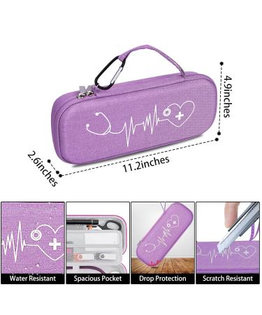Premium Stethoscope Case for MDF & Littmann Models - Durable Purple with Mesh Pocket for Nurse Accessories - International Shipping Available - Buy Online on SooperMarket.com