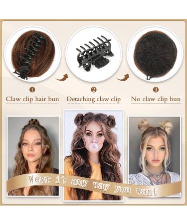 Sofeiyan Mini Claw Clip Hair Bun Extension - 2PCS Synthetic Wig Accessory for Women in Darkest Brown to Black - Buy Online on SooperMarket.com