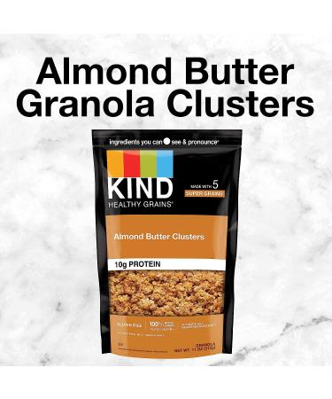 KIND Almond Butter Granola Clusters - 10g Protein, Gluten Free - 11oz (Pack of 6) - Buy Online on SooperMarket.com