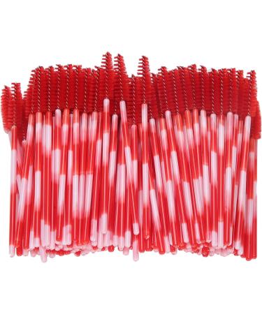 Eyelash Brush Mini Makeup Brushes Mascara Wands Mascara Wands Applicator Disposable Eyebrow Brush Set 200pcs Eyelash Extension Cosmetic Tool (Bright Red) - Buy Online on SooperMarket.com