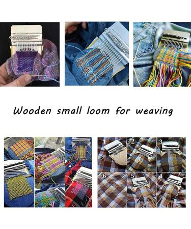 Speedweave Darning Loom - 28 Hooks Wooden Frame for DIY Weaving Repair | Household Mending Tool for Jeans, Socks, Clothes | Beginner Friendly - Buy Online on SooperMarket.com