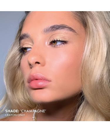 ICONIC Glaze Crayon Dual-Ended Glitter Eyeshadows - Champagne | Sparkling Wet-Look Glazed Effect - Buy Online on SooperMarket.com