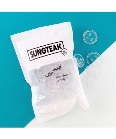 SUNGTEAK Premium Outlet Plug Covers - Childproof Electrical Protector Caps - 25 Pack Baby Safety Clear Products - Child Proofing Plug Covers for Outlets - Buy Online on SooperMarket.com