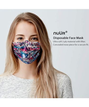 NU R Tie Dye Disposable Face Mask 3 Ply with Filter Layer - 10pcs | Elastic Earloop | Retail Sealed Bags | TIE & DYE-006 - Buy Online on SooperMarket.com