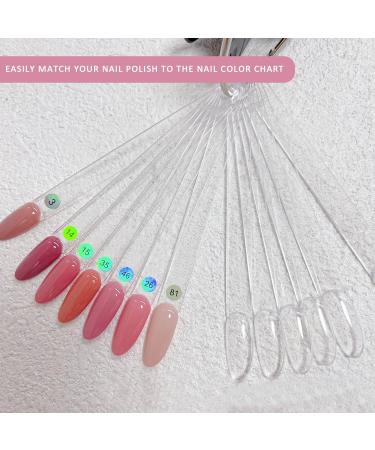 100 Clear Fake Nail Display Board | Nail Polish Swatches with Stickers - Buy Online on SooperMarket.com