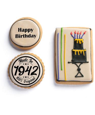 80th Birthday Cookies Gift Basket - Gourmet Cookie Box for Turning 80 - Kosher B-Day Care Package for Women & Men - Buy Online on SooperMarket.com