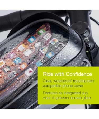 Waterproof Bike Handlebar Bag for Phone - Top Tube Cycling Accessory for Safety & Convenience - Reflective Material for Mountain and Road Bikes - Buy Online on SooperMarket.com