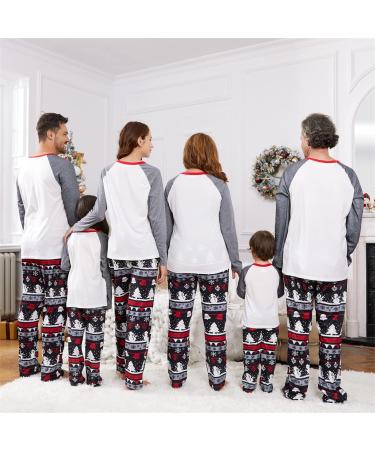 PatPat Family Matching Christmas Pajamas Set - Tree Snowflake & Letters Print Sleepwear | 3-6 Months Grey - Buy Online on SooperMarket.com