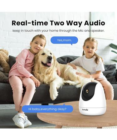 1080P Pet Camera with Night Vision, 2-Way Audio, Motion Detection | WiFi Indoor Security Camera with Smart Tracking & Alexa Compatibility - Buy Online on SooperMarket.com