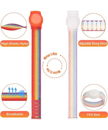 2 Pack Wristband for Airtag Kids  GPS Bracelet for kids Compatible with Apple Air Tag  Nylon Watch Band Tracker Case Strap Holder Accessories for Toddler Child Adult  Adjustable Anti-Lost(Rainbow) - Buy Online on SooperMarket.com