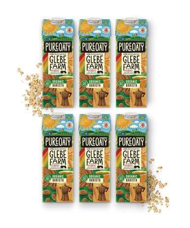 Glebe Farm PureOaty Organic Barista Oat Milk | Vegan Oat Milk | Gluten-Free Oat Milk Vegan Coffee Creamer & High Protein Plant Milk with Calcium & Vitamin B12 Non-Dairy Dairy Free Milk (1L 6-Pack) 6PK Organic Barista Oat Milk 166.67 ml (Pack of 6)