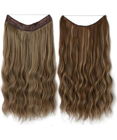 Clip in Hair Extensions Natural Real Light Brown Hair Extensions Long Wavy Hairpieces Seamless Human Hair for Women Daily Wear Party Cosplay 20inch - Buy Online on SooperMarket.com