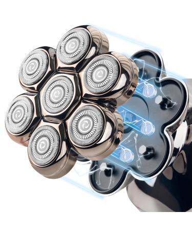 Telfun 7D Magnetic Head Shaver Replacement Blades Electric Razor for Smooth & Close Shave Easy Clean & Detachable Ideal for Head Shaver for Bald Men 7d Magnetic Replacement Blades