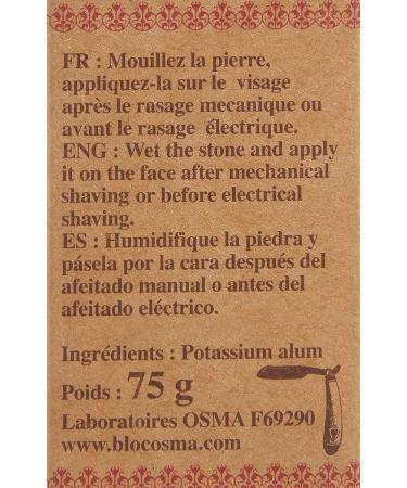 Osma Alum Block 2.65 oz - Natural Aftershave Treatment - Buy Online on SooperMarket.com