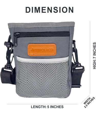 Tripolaco Multifunctional Dog Treat Bag - Spacious Training & Walking Companion with Feces Dispenser - Gray - Buy Online on SooperMarket.com