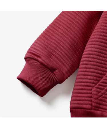 PatPat Toddler Hoodie | Burgundy Hooded Sweatshirt for Toddler 1-2 Years - Buy Online on SooperMarket.com