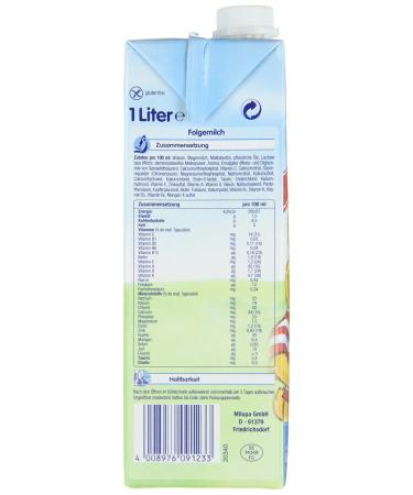 Buy Milupa Milupino Children's Milk 12 Months - Ready to Drink Pack of 12 (12 x 1L) - International Shipping - Buy Online on SooperMarket.com