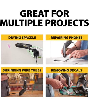 Wagner HT400 Electric Heat Gun Kit for Electrical Repair & Shrink Wrapping - Dual Temperature 680 F & 450 F - Ideal for Auto Body Work & Electric Wiring - Buy Online on SooperMarket.com