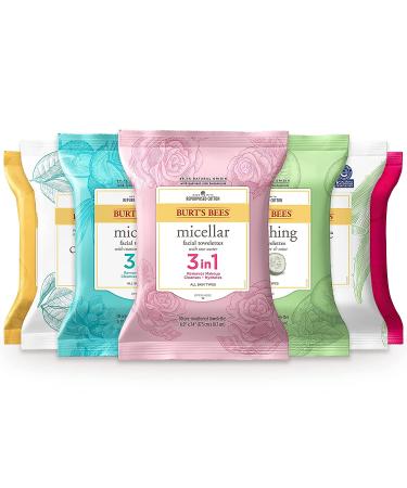 Burt's Bees Sensitive Facial Cleansing Towelettes - 30 Count (Pack of 3) | Gentle Cleansing Wipes with Cotton Extract for Sensitive Skin - Buy Online on SooperMarket.com