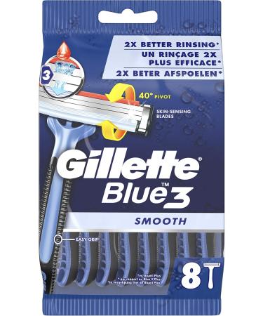 Buy Gillette Blue3 Disposable Razors Men's Football Edition - 8 Pack | International Shipping Available - Buy Online on SooperMarket.com