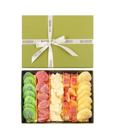 Dorri - Assorted Crystallised Fruit 600g - Fruit Gift Set - Assorted Fruit Gift Set - Healthy Gourmet Snack Box - Mixed Fruit Selection Luxury Gift Box