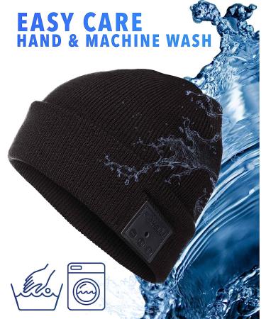 Foxelli Bluetooth Beanie - Wireless Hat with Headphones for Men & Women in Black - Buy Online on SooperMarket.com