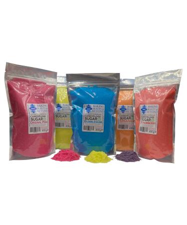 Baking Beauty and Beyond Premium Floss Sugar for Cotton Candy - Cotton Candy Flossing Sugar with Natural Ingredients Perfect for Every Occasion Bulk Floss Sugar 400g - Lemon & Lime Flavour
