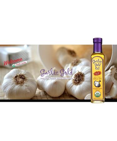 Garlic Gold Organic Extra Virgin Olive Oil - Toasted Garlic Infusion, Low FODMAP, Pack of 6 - Buy Online on SooperMarket.com