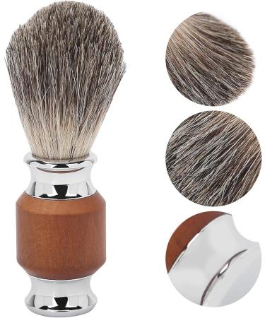 Premium Shaving Brush for Men - Rubber Wood Handle Foaming Trimmer Perfect for Barbers & Salons - Buy Online on SooperMarket.com
