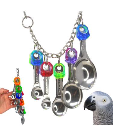 Bonka Bird Toys 1969 Spoon Delight African Grey Parrot, Amazon, Conure, Quaker, Caique, Eclectus, Small Cockatoos, Mini Macaws, and Similar Birds.
