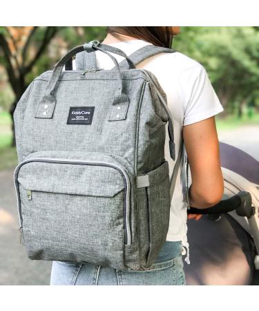 KiddyCare Diaper Bag Backpack with Adjustable Shoulder Straps - Spacious and Stylish Baby Diaper Bag for Boys and Girls in Grey - Buy Online on SooperMarket.com
