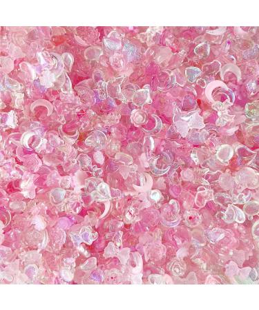 150 Rhinestone Nail Art Decorations Adorable Nail Art Accessories Pink Hearts Bows Dolphin Shapes Used for Nail Art Decoration DIY Phone Cases etc.