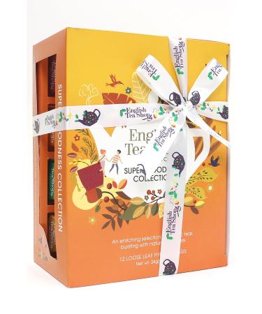 English Tea Shop Super Tea Prism Collection Fairtrade & Organic Tea 12 Pyramid Tea Bags in 6 Flavours 12 Count (Pack of 1) Super Tea Collection