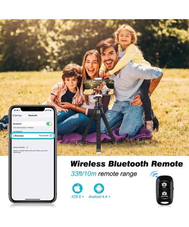 UBeesize Phone Tripod - Portable & Flexible Stand with Wireless Remote and Clip for Video Recording (Black) - Buy Online on SooperMarket.com